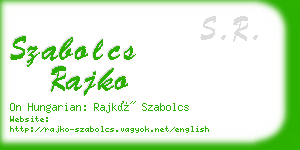 szabolcs rajko business card